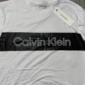 Calvin Klein Men's Brilliant White T-Shirt Iconic Logo Short Sleeve Size S